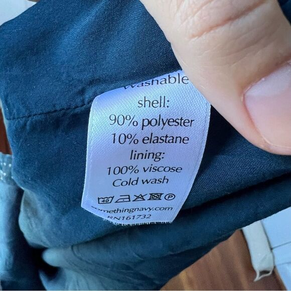 Something Navy Stud Velvet Shirt Jacket Size Medium - Picture 6 of 6